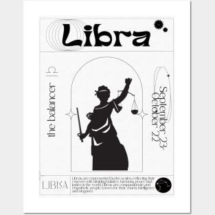 Libra Zodiac Sign Personality Card Posters and Art